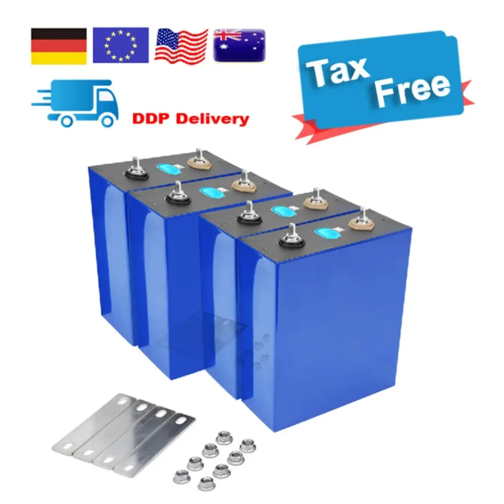 3.2V 280AH LiFePO4 Battery Rechargable Batteries for Yacht RV Solar Energy Storage EU US Free Vat