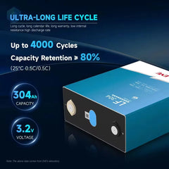 EVE 3.2V 304Ah Lithium Iron Phosphate Cell lifepo4 battery Cycle 4000 Times Solar 12V 304Ah 12V 320Ah cells EU US TAX FREE