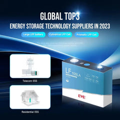 4PCS EVE Lifepo4 Battery Grade A 3.2v 100ah Lithium Iron Phosphate Lifepo4 100ah Batterise for Solar Energy Storage