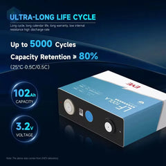 4PCS EVE Lifepo4 Battery Grade A 3.2v 100ah Lithium Iron Phosphate Lifepo4 100ah Batterise for Solar Energy Storage